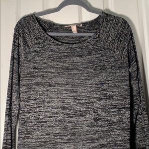 Marled Black and Gray Light Sweater